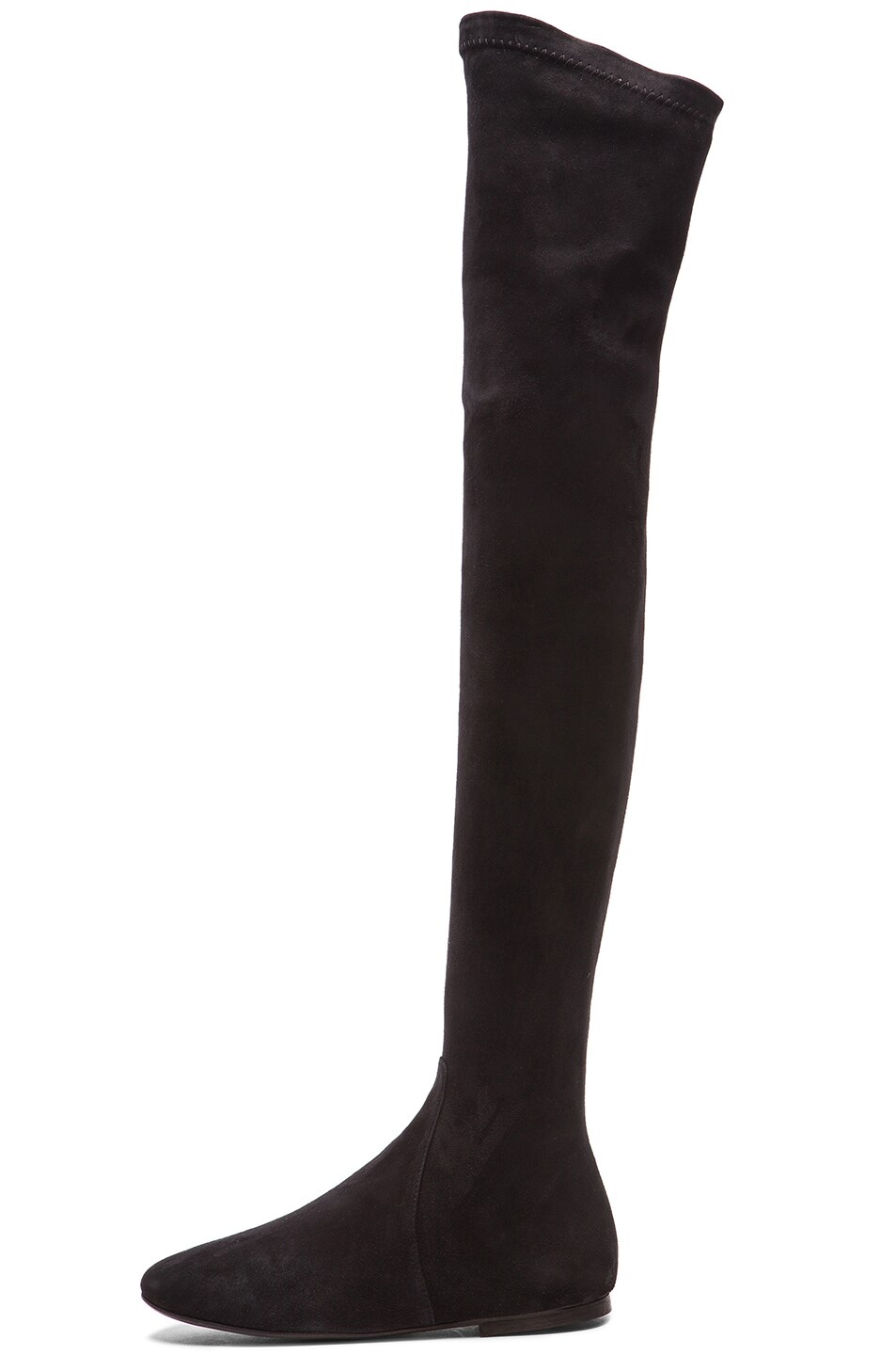 Isabel Marant Etoile Brenna Over the Knee Suede Boots in Black | FWRD
