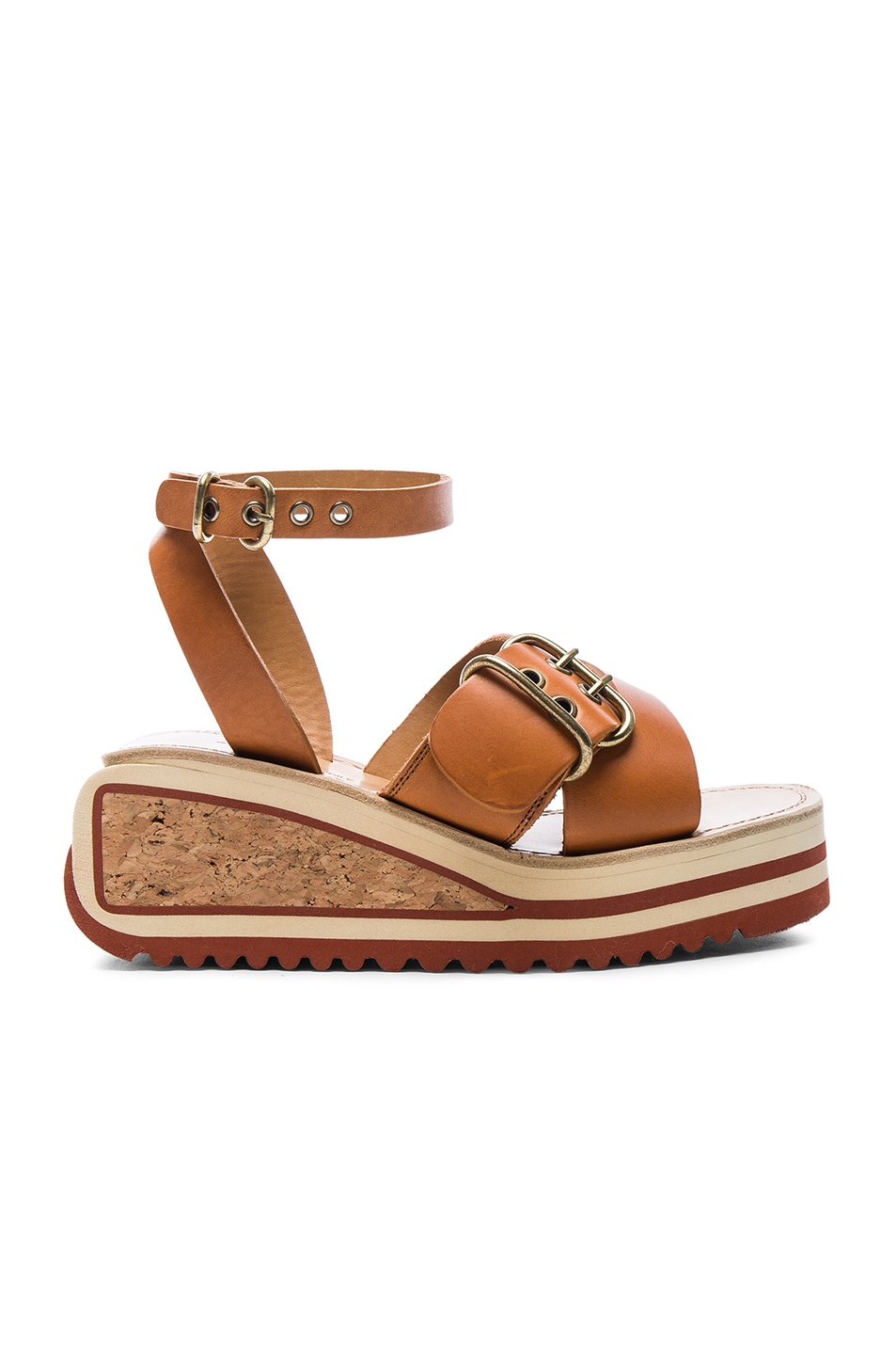 Image 1 of Isabel Marant Etoile Leather Zena Sandals in Tan