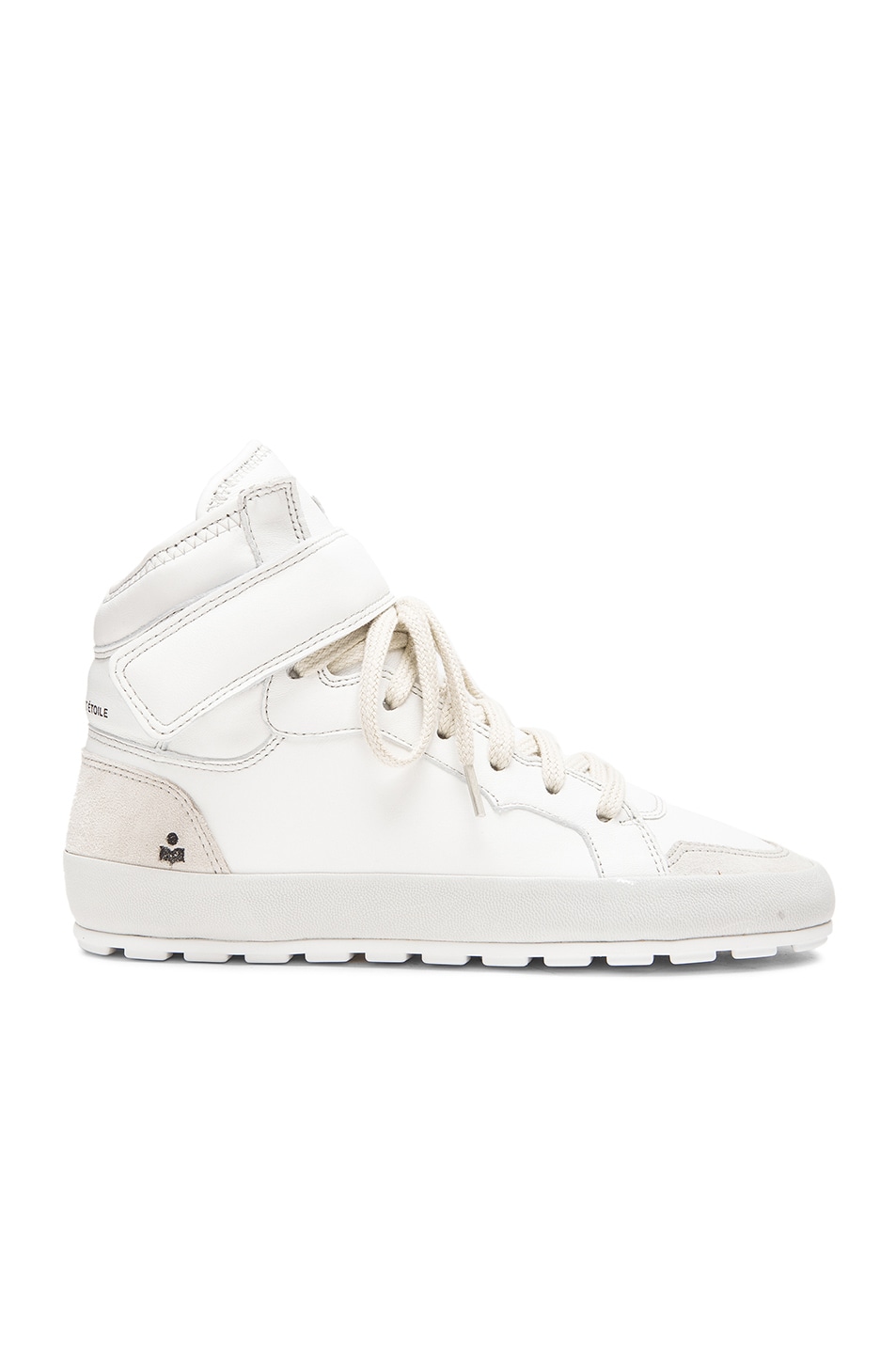 Isabel Marant Etoile Bessy Hip Hop Leather Sneakers in White | FWRD