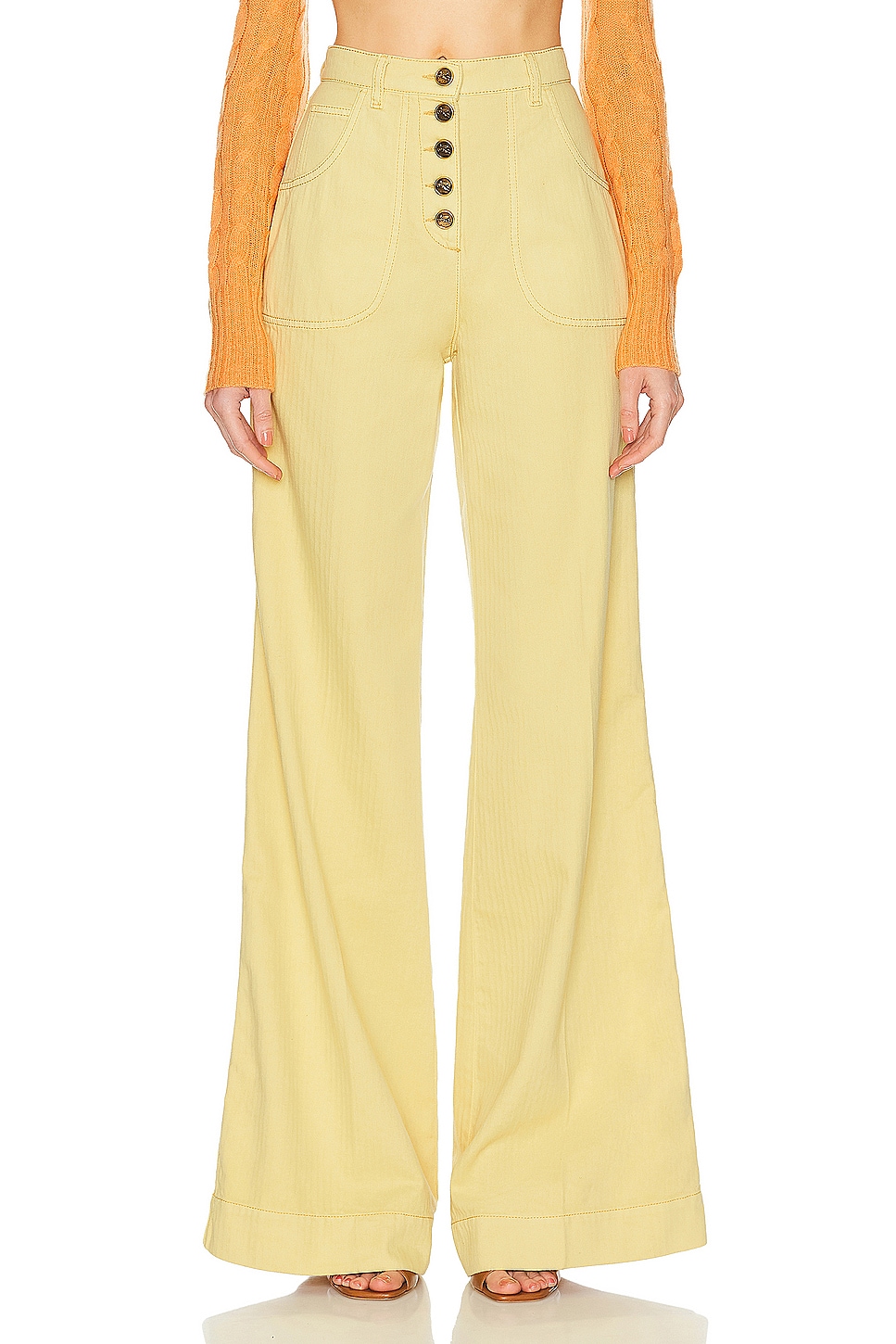 Image 1 of Etro Wide Leg in Yellow