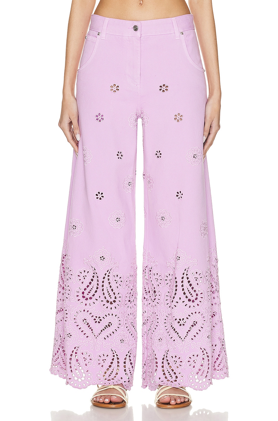 Image 1 of Etro Cut Out Wide Leg in Viola