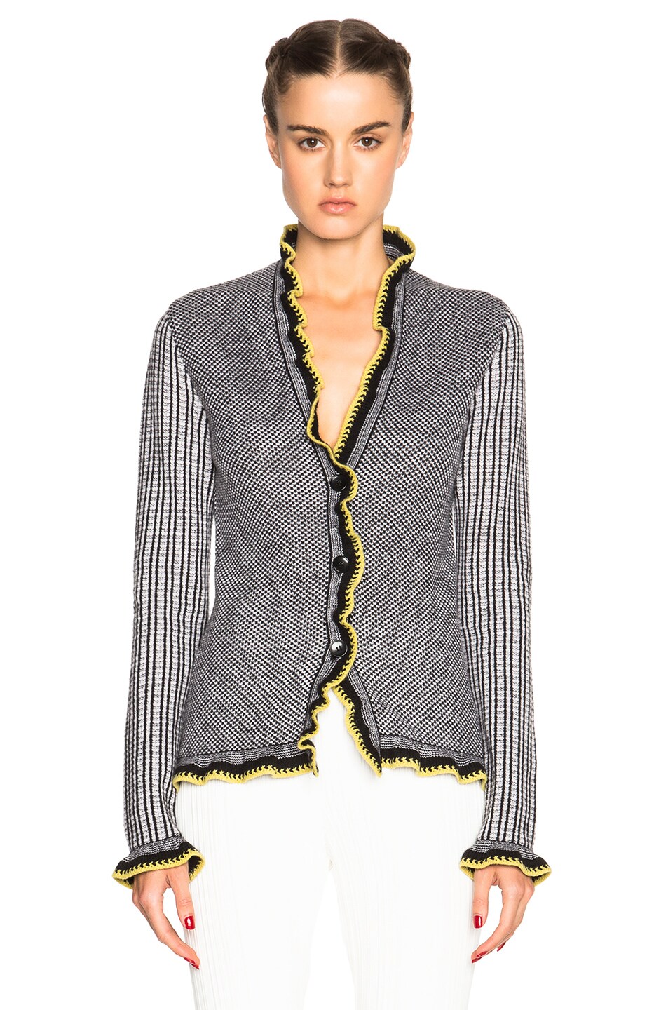 Image 1 of Etro Fitted Cardigan in Ivory Multi