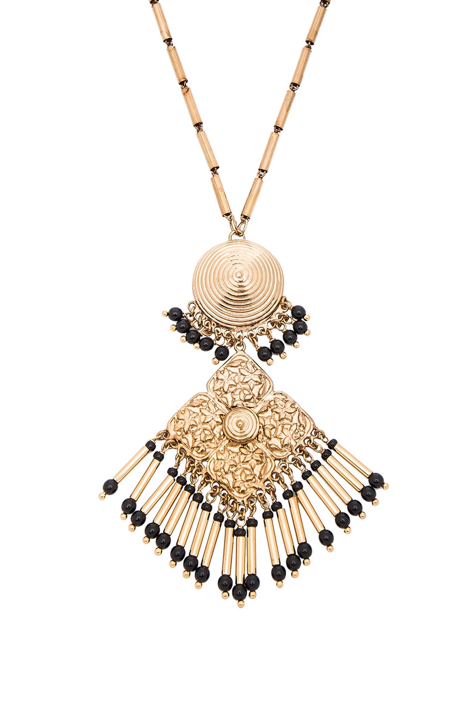 Image 1 of Etro Pendant Necklace in Gold & Black