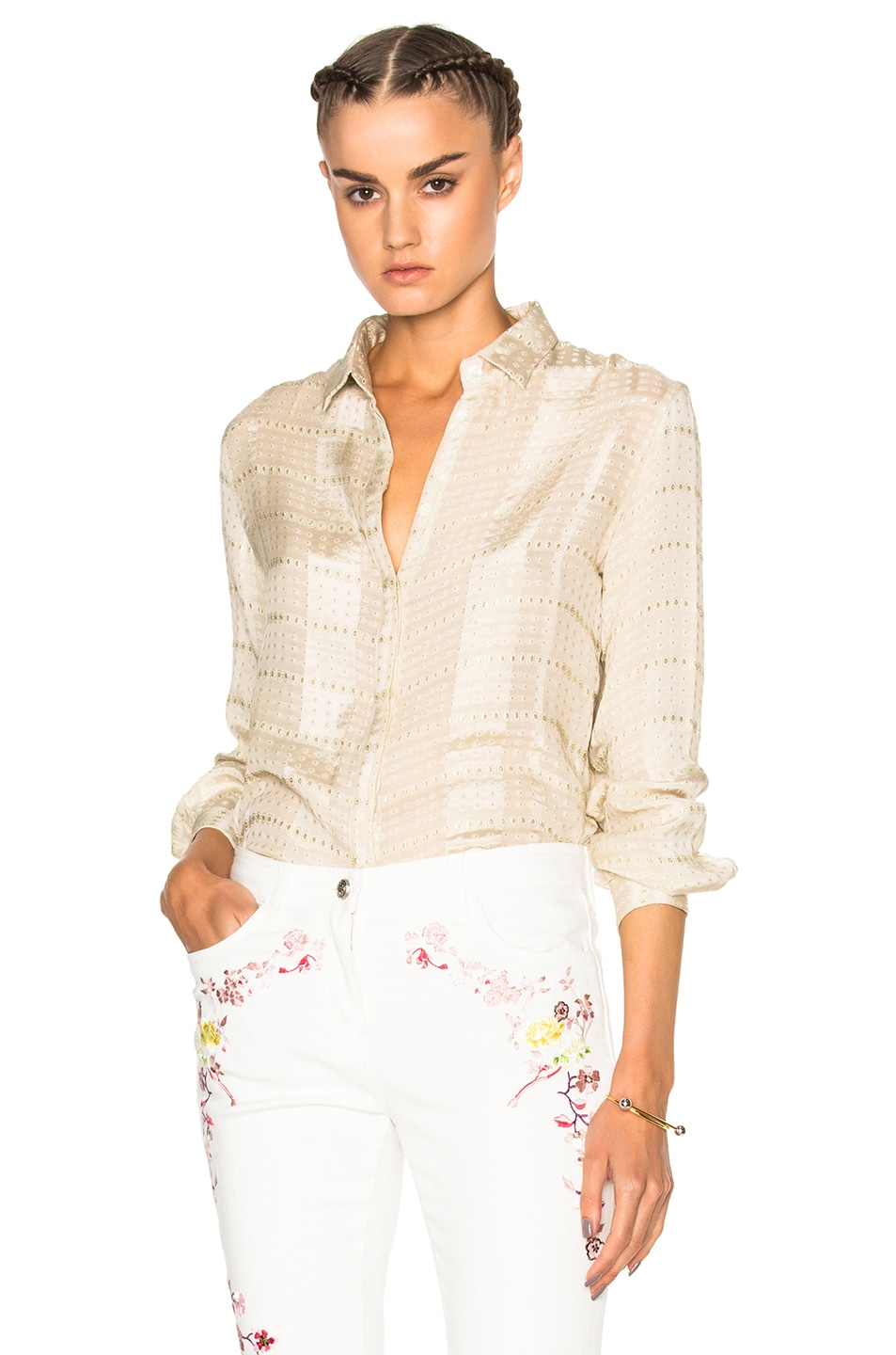 Image 1 of Etro Silk Blouse in Ivory