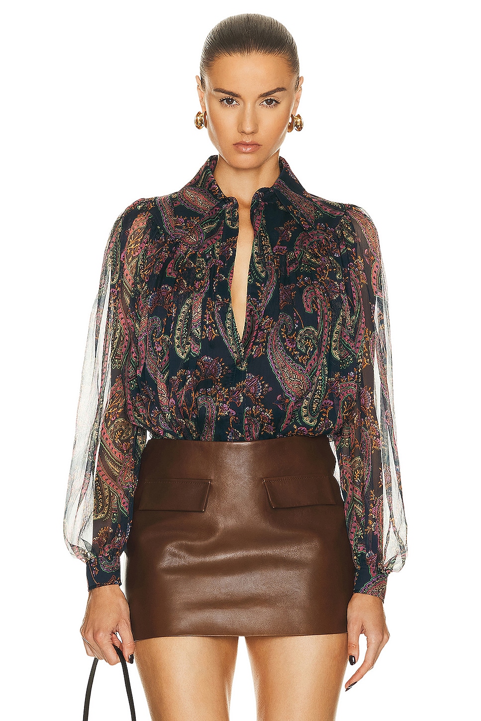 Image 1 of Etro Long Sleeve Blouse in Multi