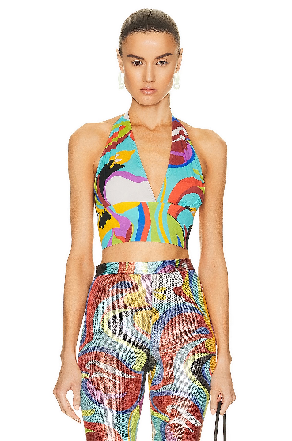 Image 1 of Etro Triangle Bikini Top in Multicolor