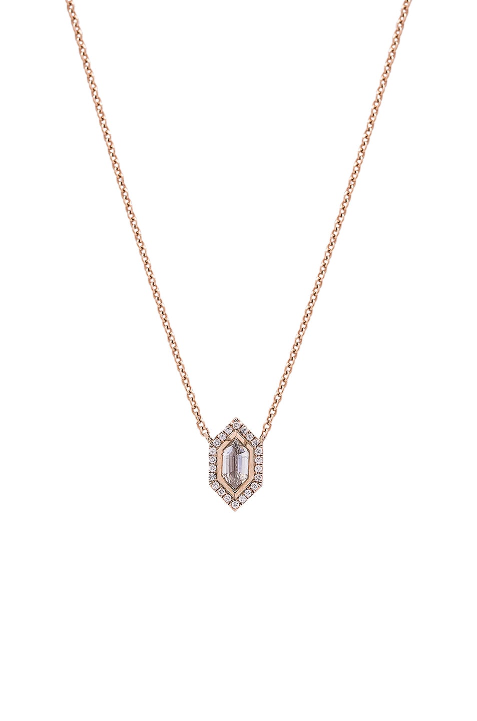 Image 1 of Eva Fehren Eye Pendant in 18K Rose Gold & White Diamonds