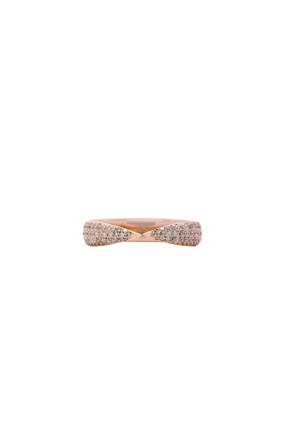 Image 1 of Eva Fehren Kissing Claw Ring in 18K Rose Gold & Pale Champagne Diamonds