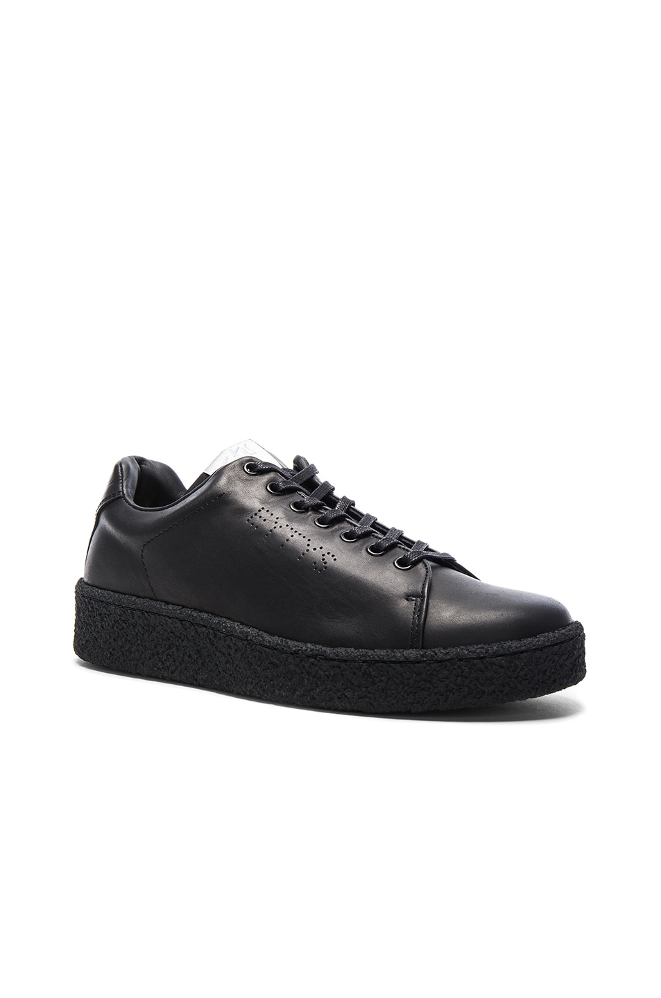 Image 1 of Eytys Ace Leather Sneakers in All Black
