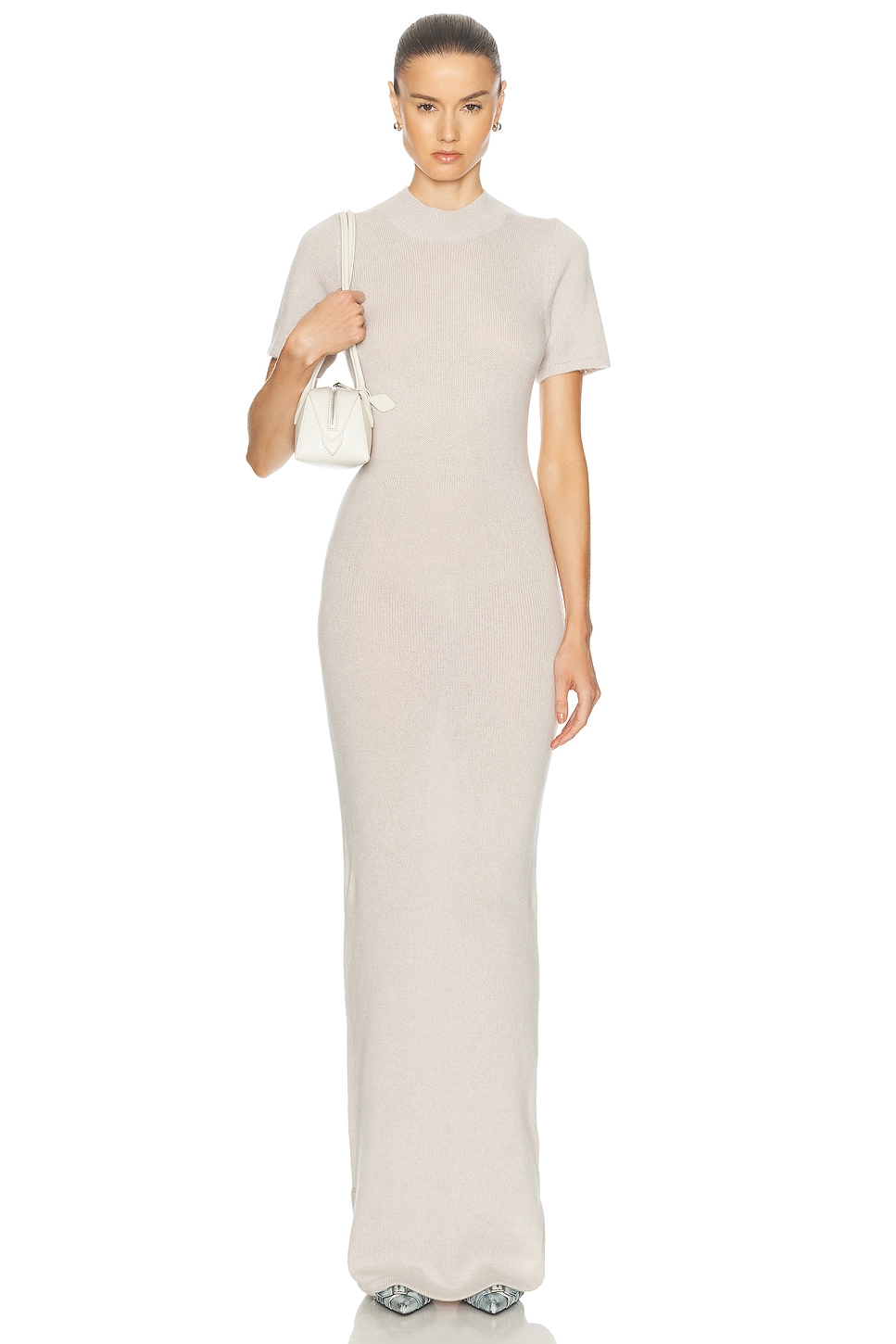 Image 1 of EZR Cashmere Mock Dress in Oatmeal