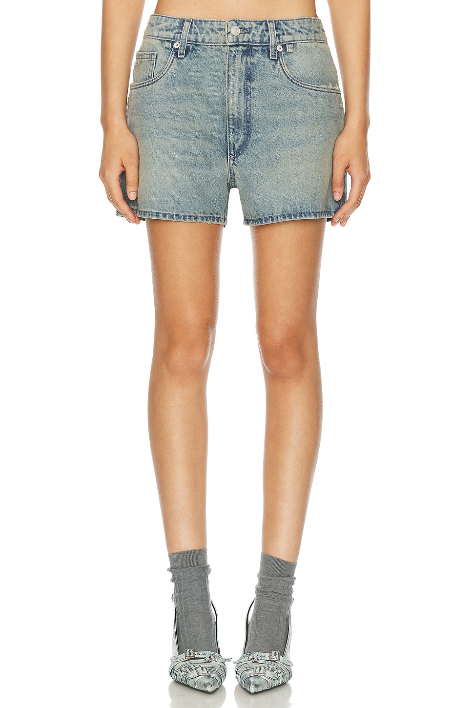 Image 1 of EZR Denim Short in Oil Blue