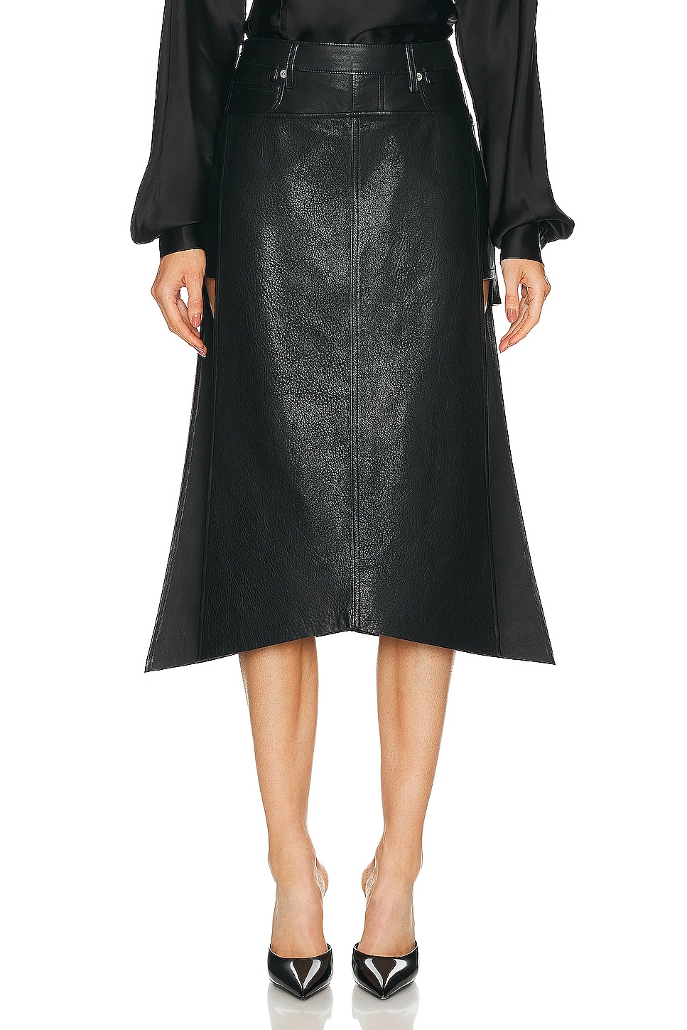 Image 1 of EZR Double Layer Skirt Short in Black
