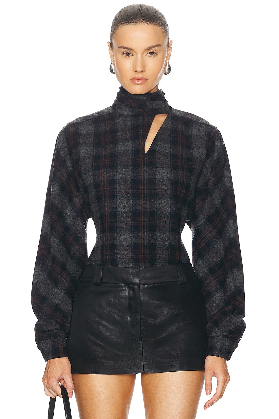 Turtleneck Top in Grey