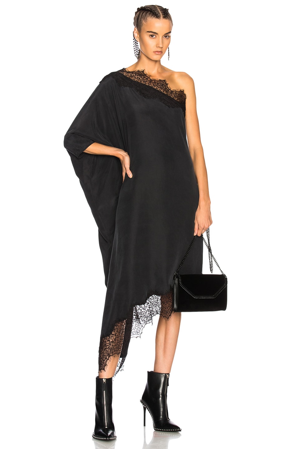 Image 1 of Faith Connexion Asymmetrical Dress in Black