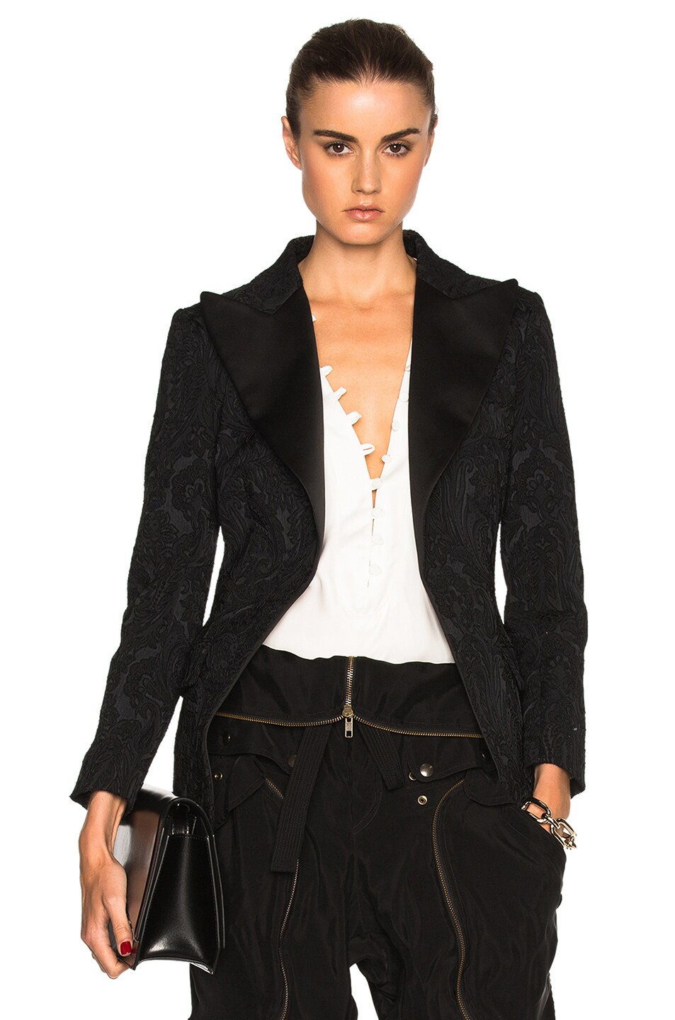 Image 1 of Faith Connexion Brocade Fit Jacket in Black