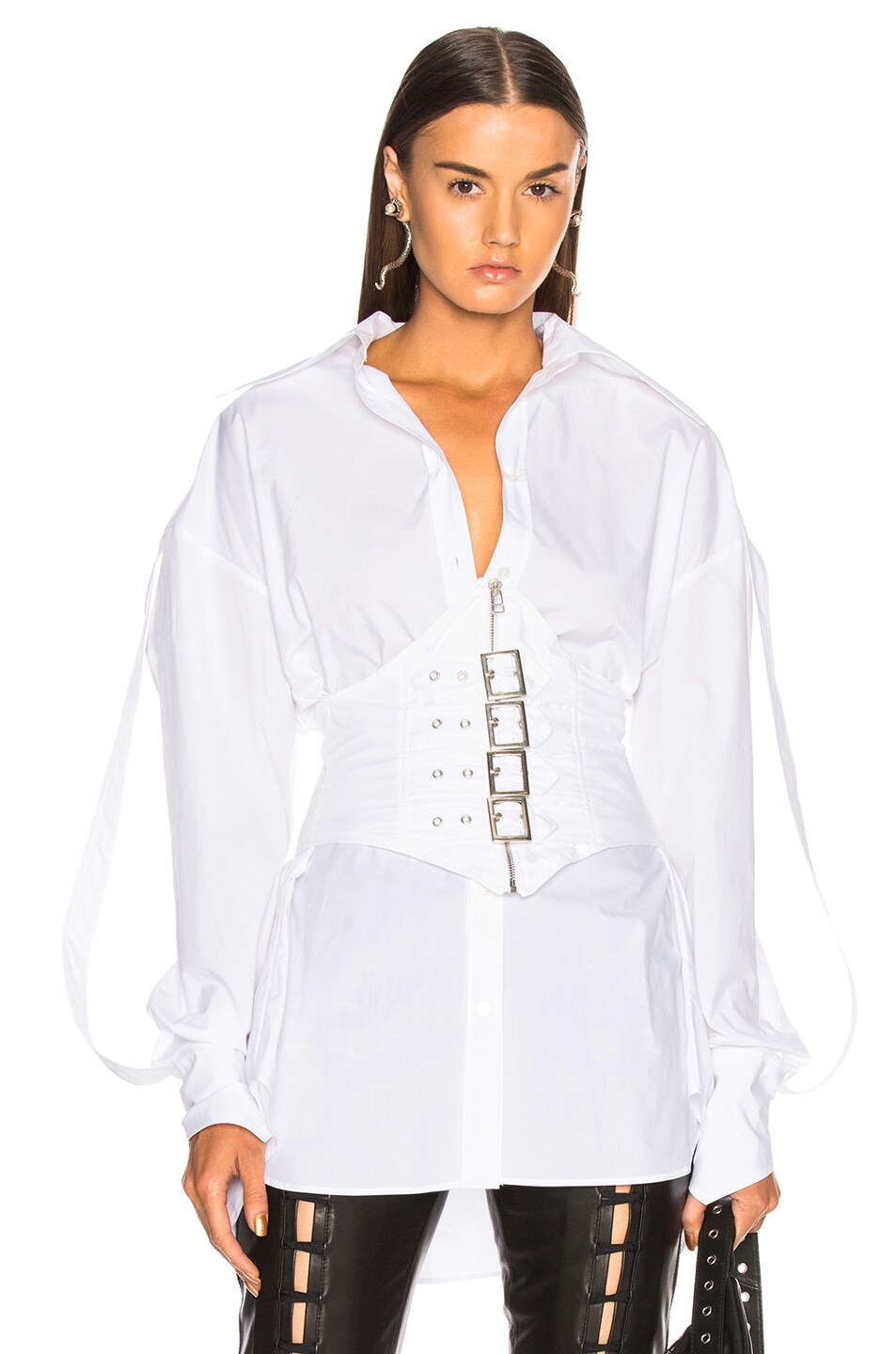 Image 1 of Faith Connexion Sita Poplin Shirt in White