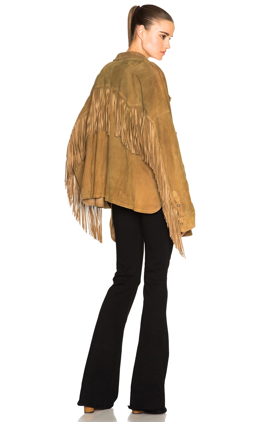Image 1 of Faith Connexion Suede Top in Noisette