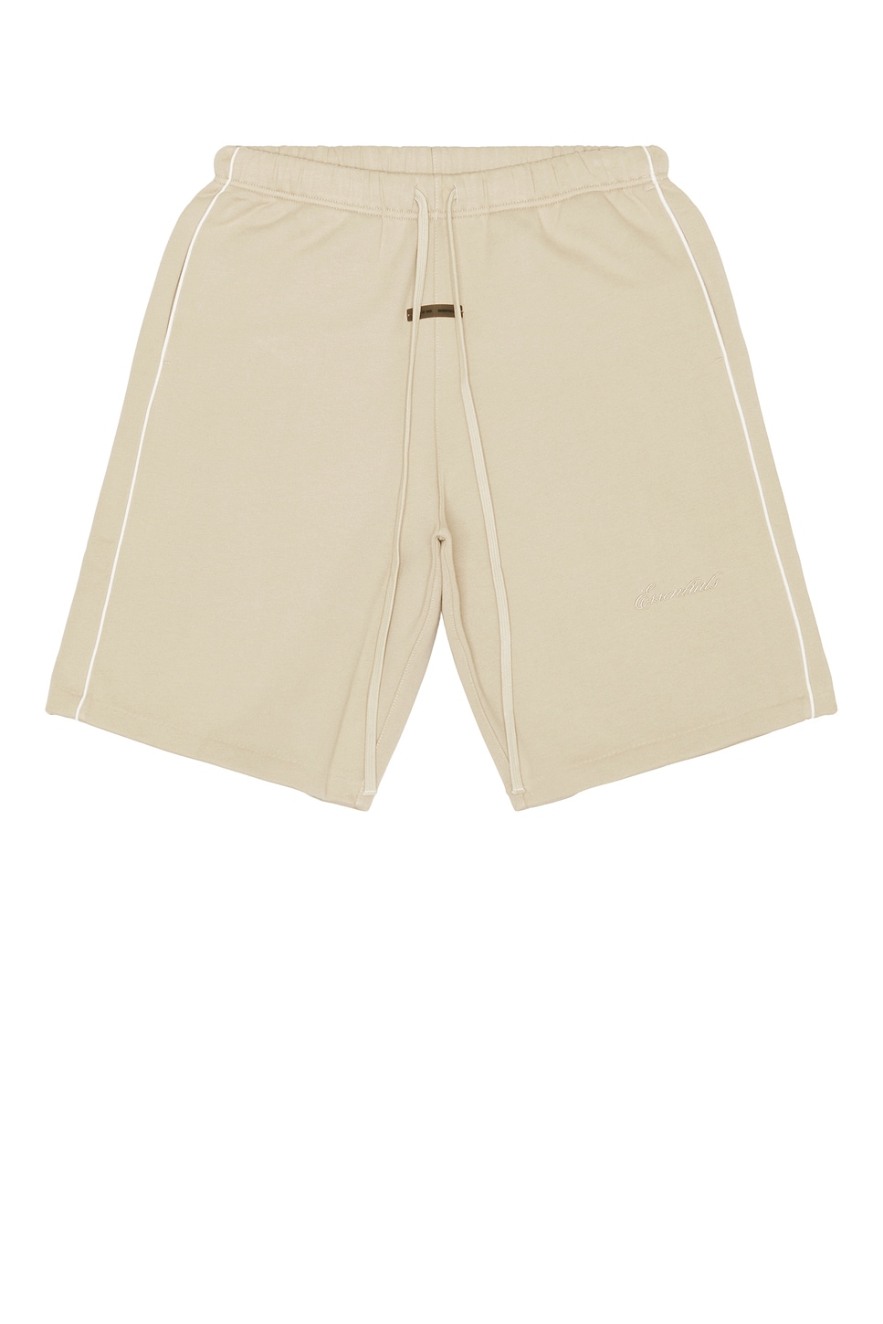 Image 1 of Fear of God ESSENTIALS Basketball Jersey Shorts in Timber & Cloud White