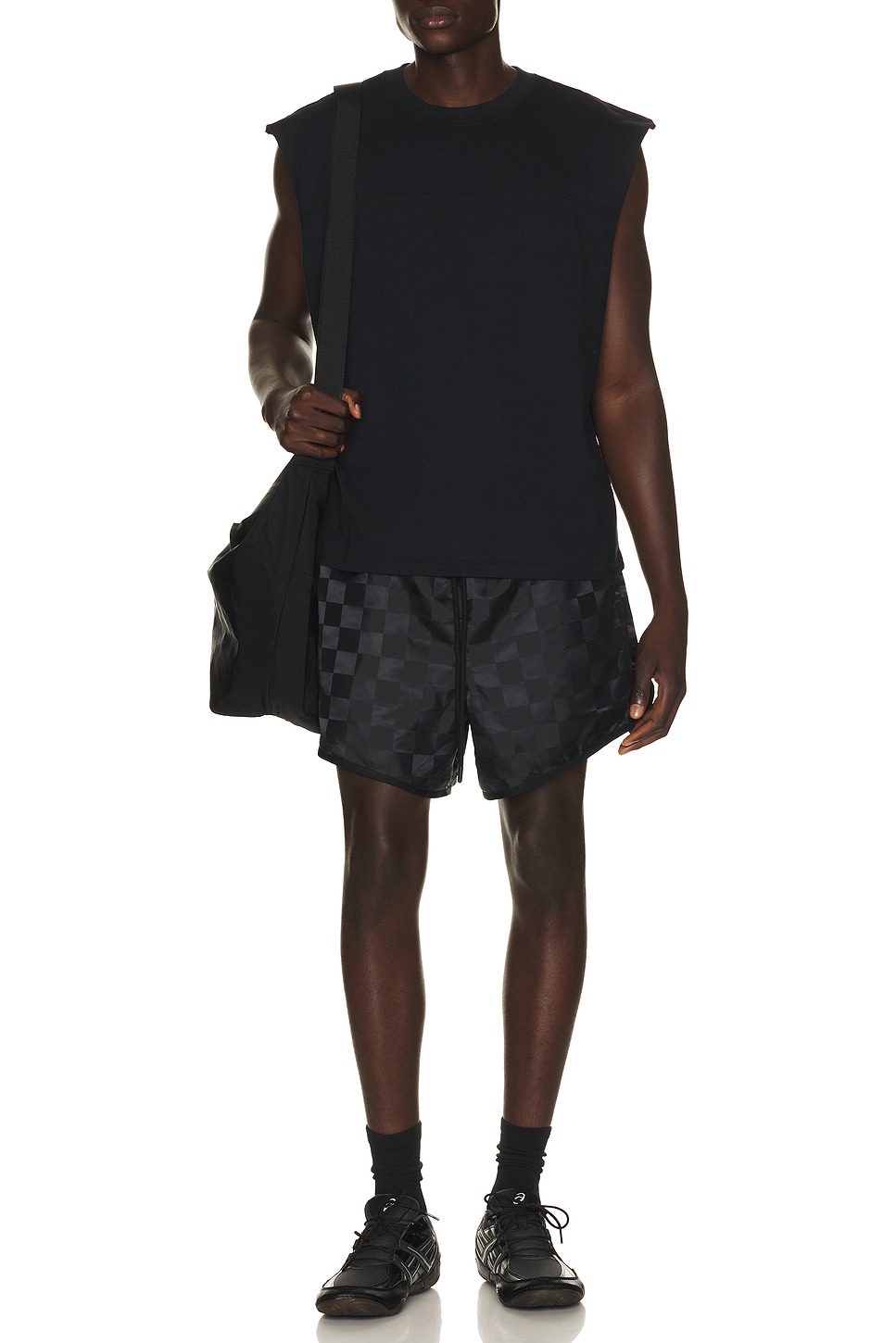 Essentials Checkered Gym Short In Multi
