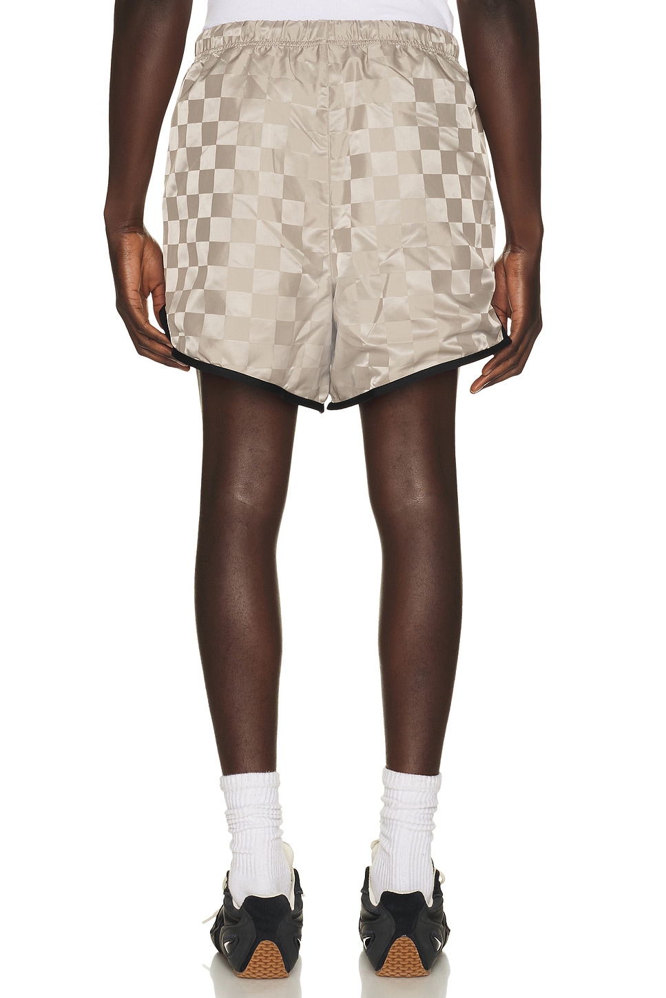 Essentials Checkered Gym Short In Red