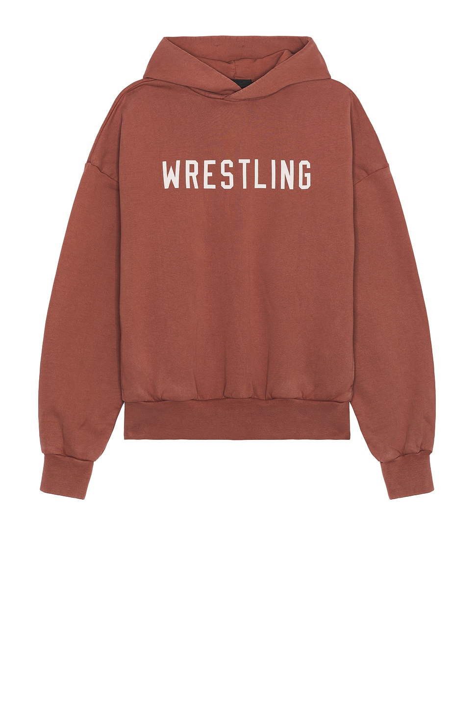 Image 1 of Fear of God ESSENTIALS Heavy Fleece Vintage Shrunken Hoodie in Crimson