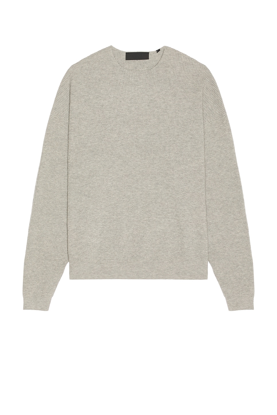 Waffle Crewneck Sweater in Grey