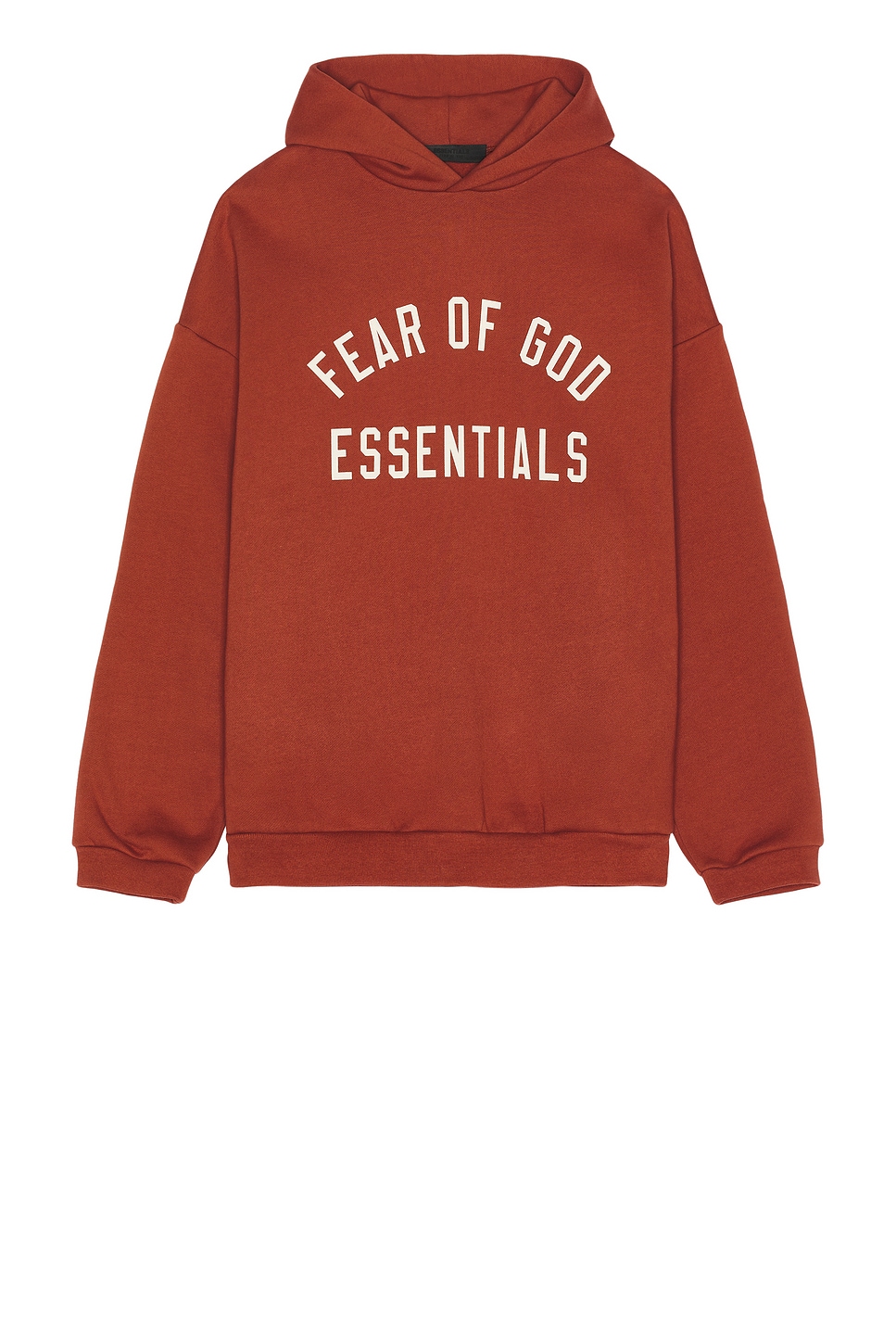 Image 1 of Fear of God ESSENTIALS Fleece Hoodie in Crimson