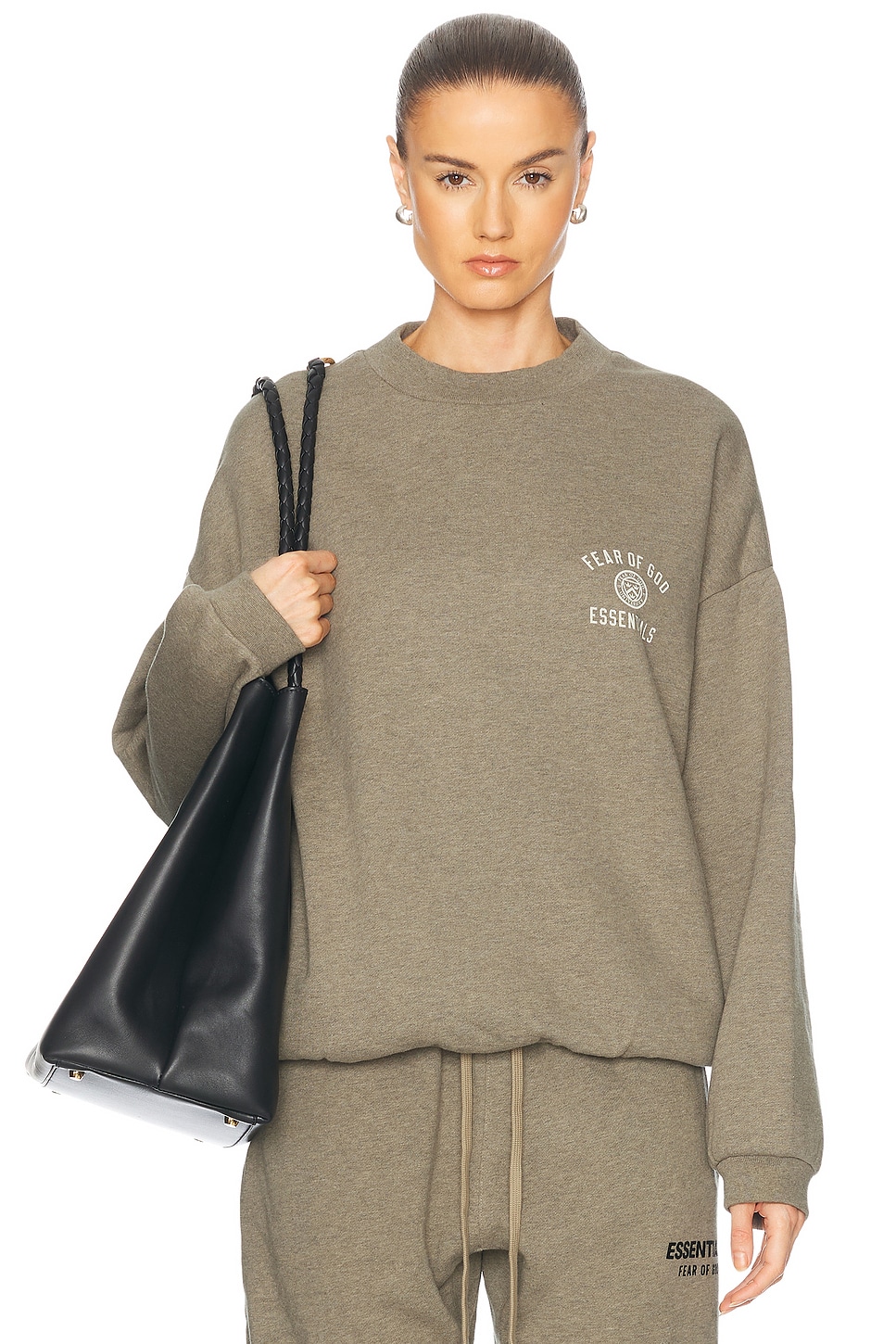 Fleece Crewneck in Taupe