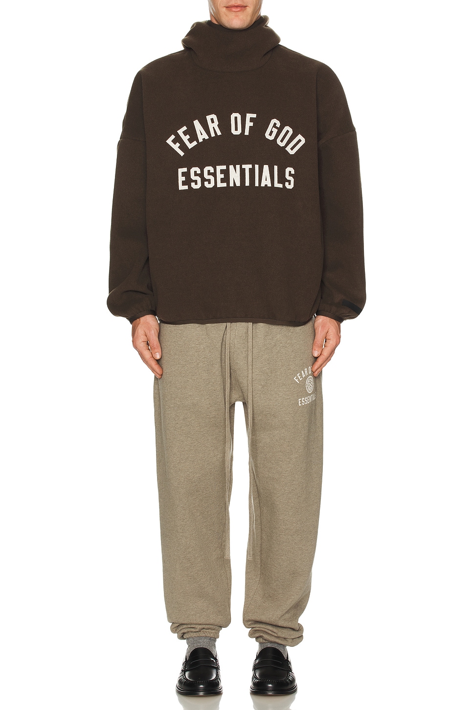 Image 1 of Fear of God ESSENTIALS Brushed Hoodie in Brown