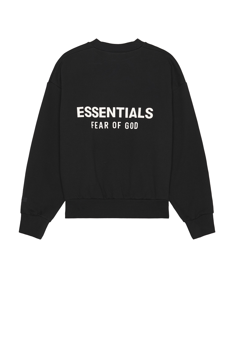 Classic Fit Fleece Crew Neck Sweatshirt in Black