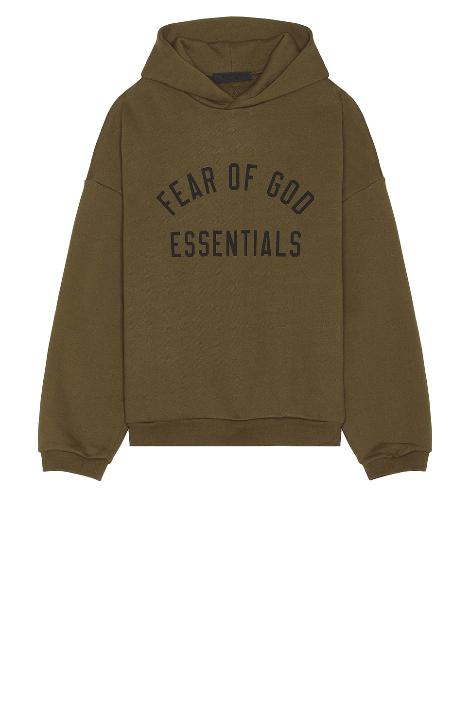 Shop Essentials Fleece Hoodie In Olive