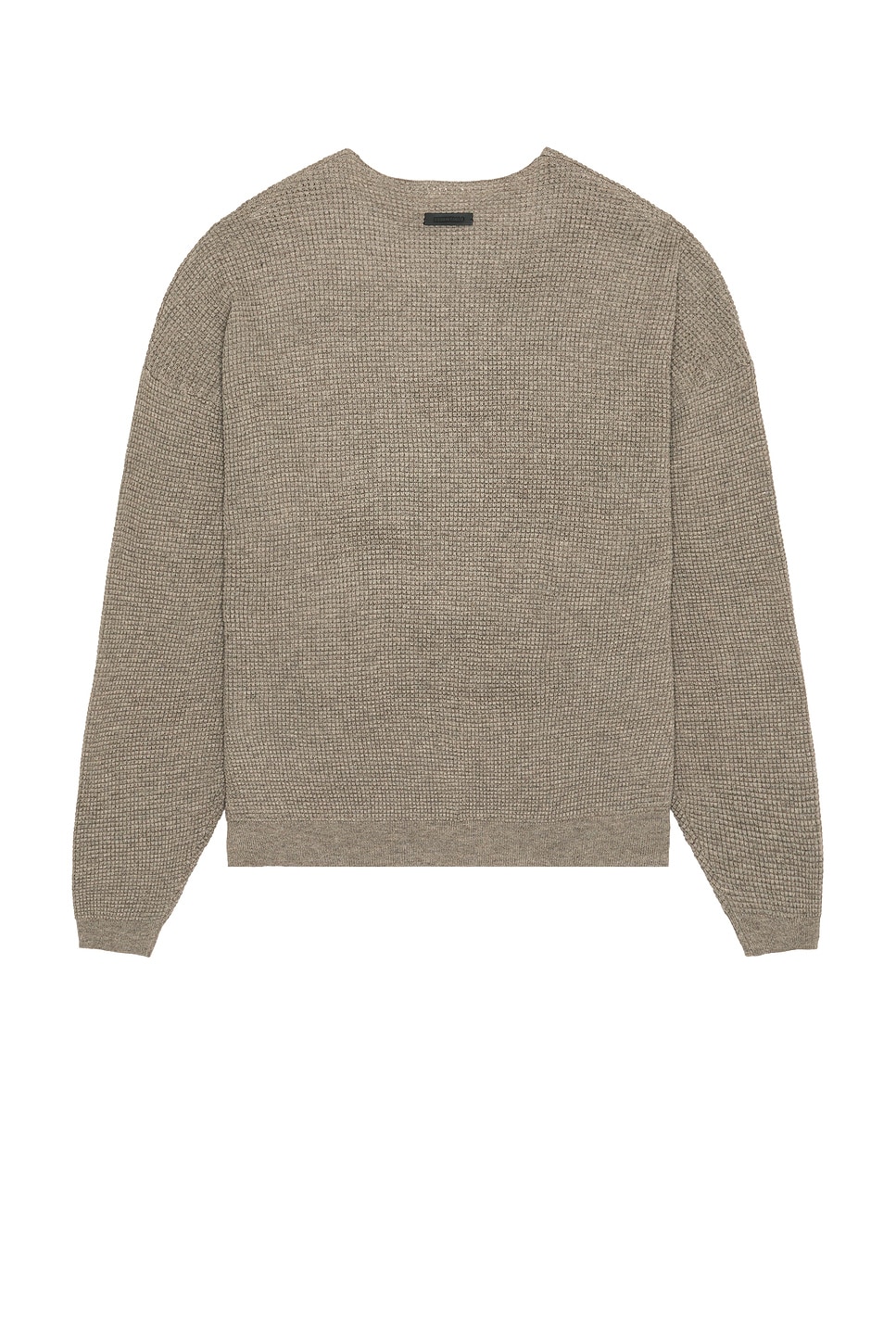 Essentials Waffle Long Sleeve Crewneck Sweater In Purple