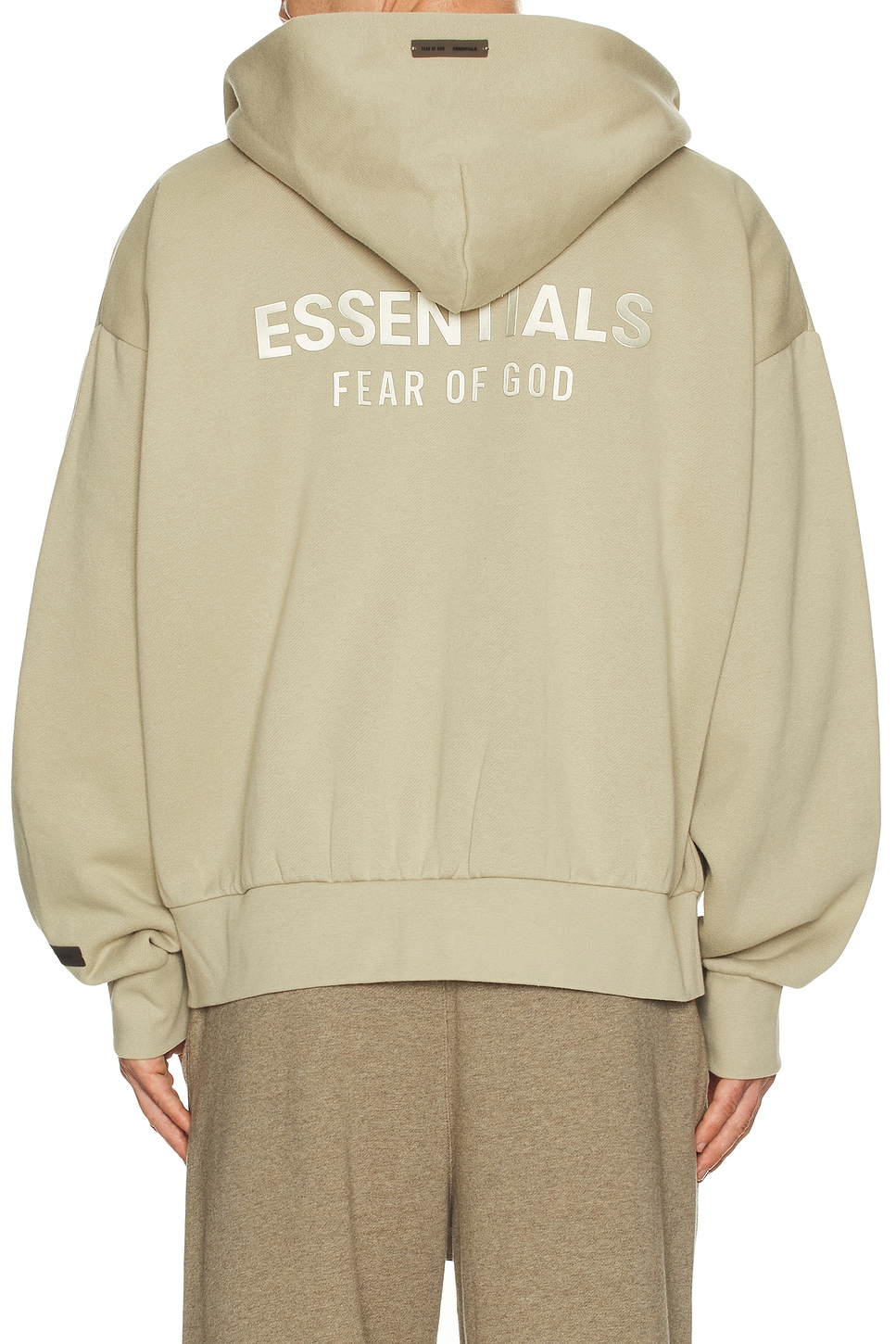 Image 1 of Fear of God ESSENTIALS Classic Fit Fleece Crew Neck Sweatshirt in Abbey Stone