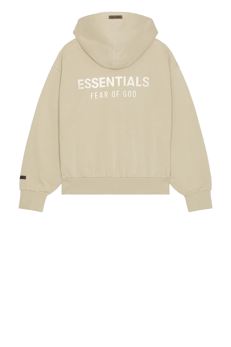 Image 1 of Fear of God ESSENTIALS Classic Fit Fleece Zip Up in Abbey Stone