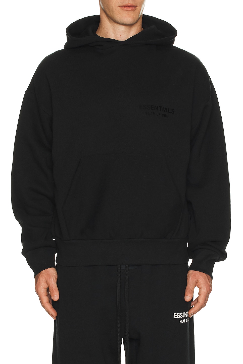 Image 1 of Fear of God ESSENTIALS Classic Hoodie in Vintage Black