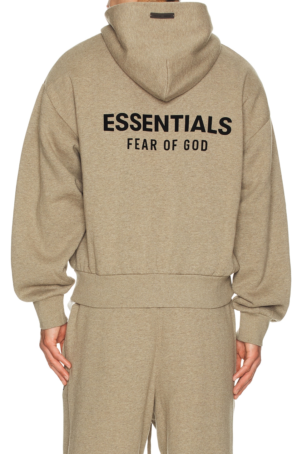 Image 1 of Fear of God ESSENTIALS Classic Full Zip Up Hoodie in Homestead Heather