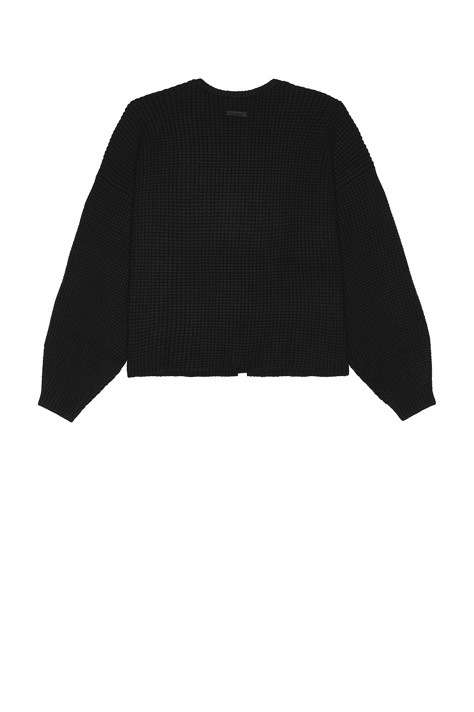 Shop Essentials Heavy Waffle Cardigan In Black