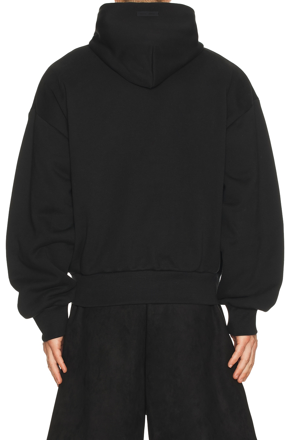 Fear of God ESSENTIALS Classic Hoodie in Vintage Black | FWRD