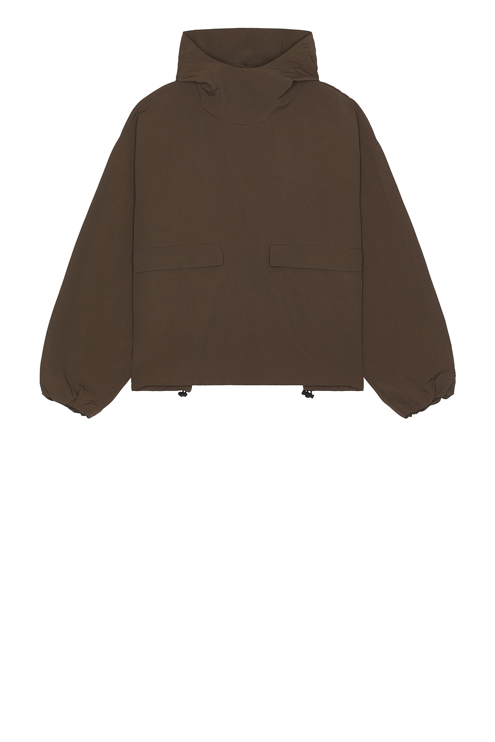 Image 1 of Fear of God ESSENTIALS Military Nylon Hooded Anorak in Brown