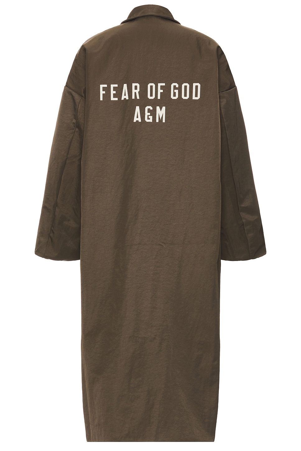 Image 1 of Fear of God ESSENTIALS Textured Nylon Trench in Brown