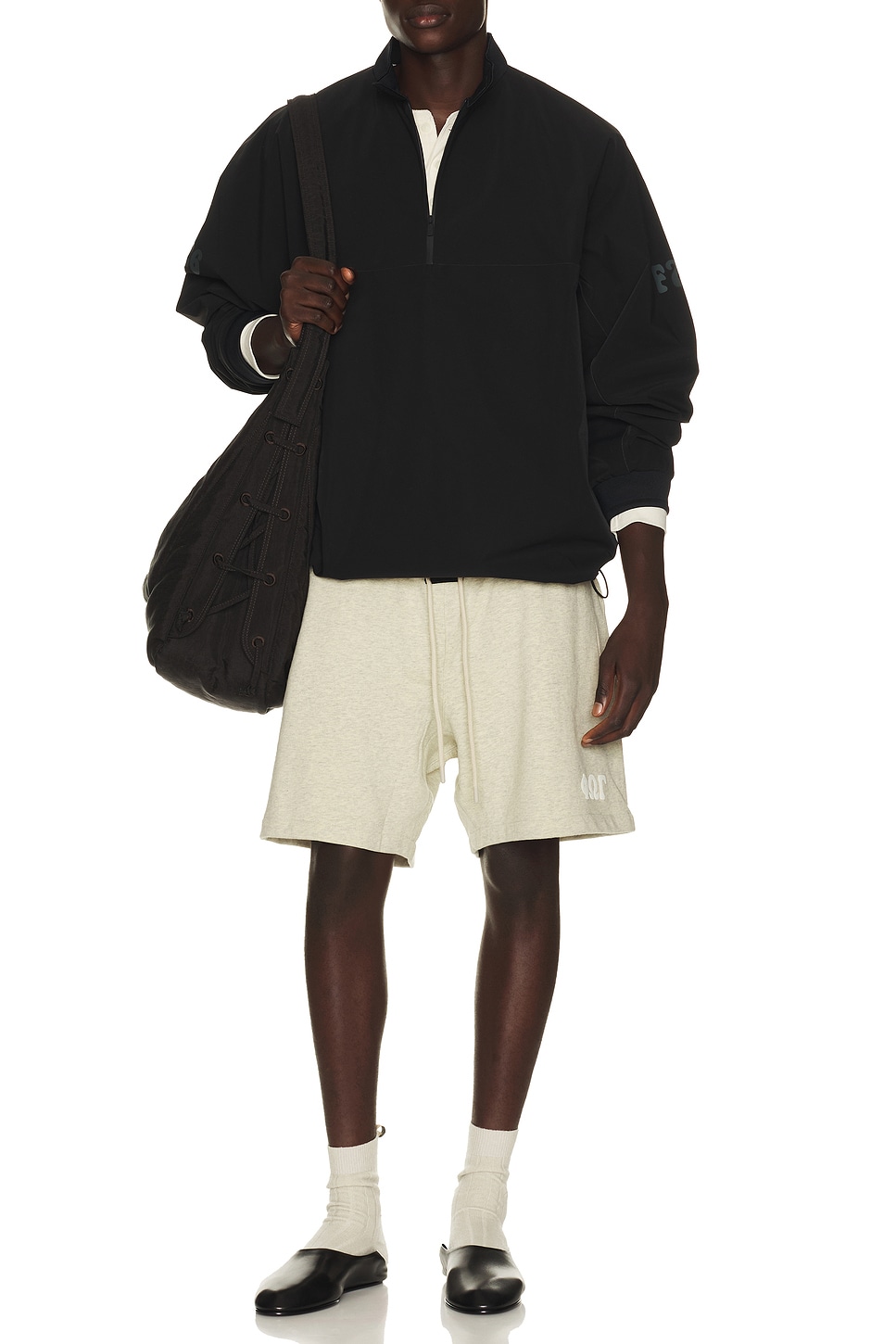 Essentials Half Zip Track Jacket In Black