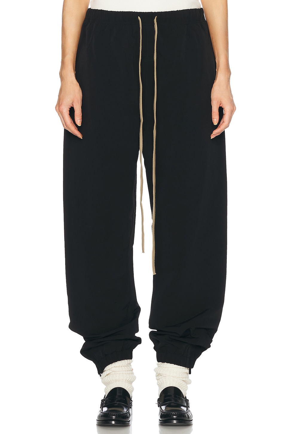 Military Nylon Trackpant in Black