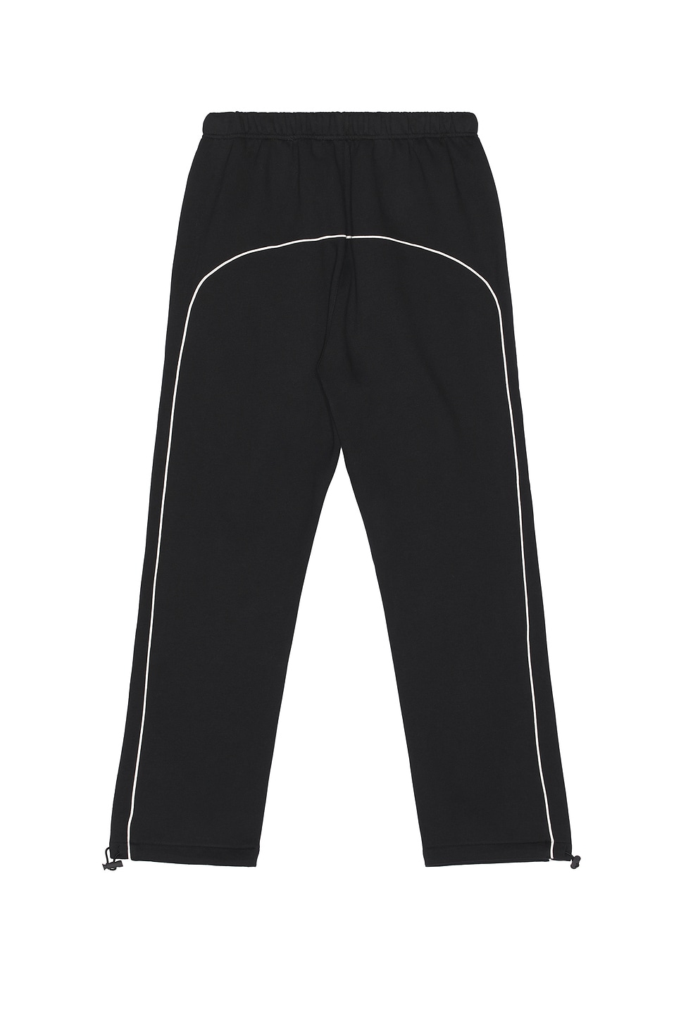 Image 2 of Fear of God ESSENTIALS Sporty Nylon Relaxed Sweatpant With Piping in Jet Black & Cloud White