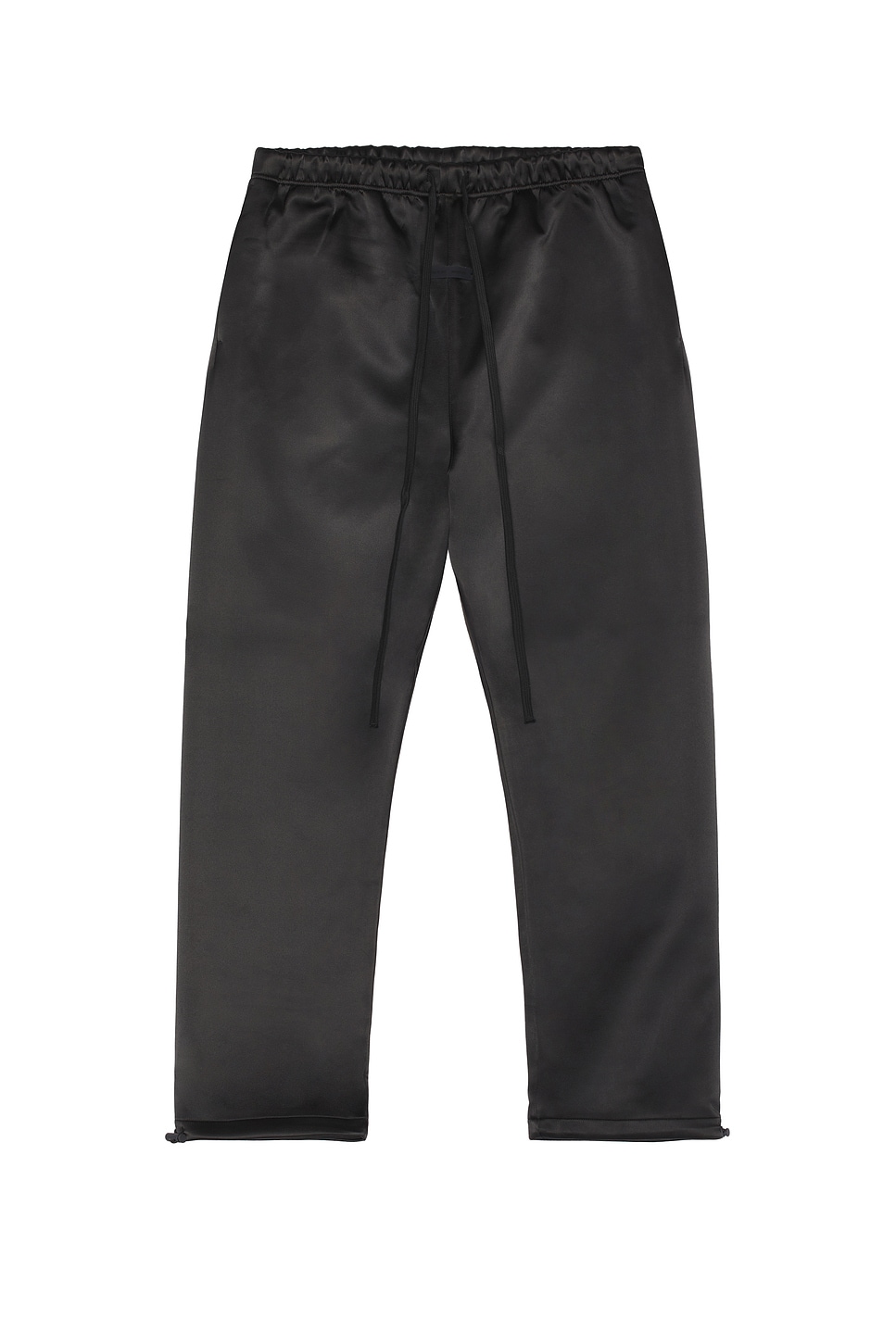 Image 1 of Fear of God ESSENTIALS Bonded Satin Relaxed Track Pant in Jet Black