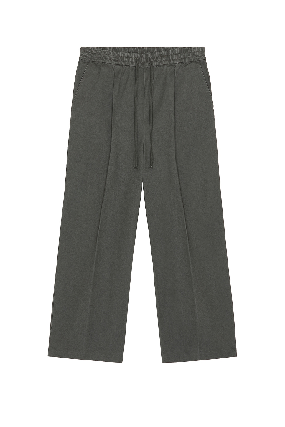 Essentials Pleat Front Drawstring Pant In Gray