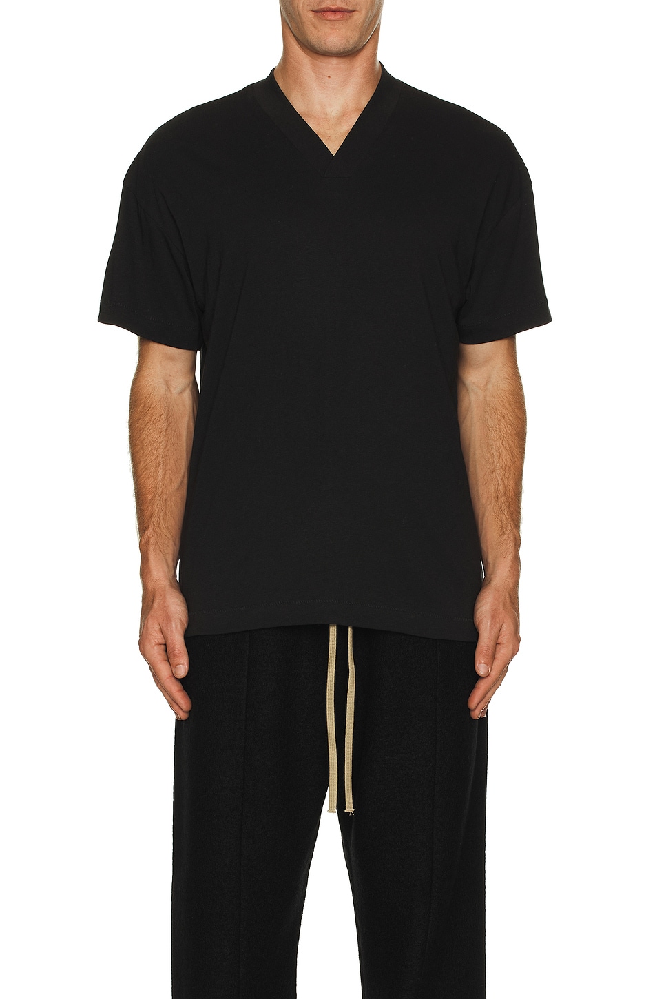 Image 1 of Fear of God ESSENTIALS 3-Pack Essential V-Neck Tee in Black