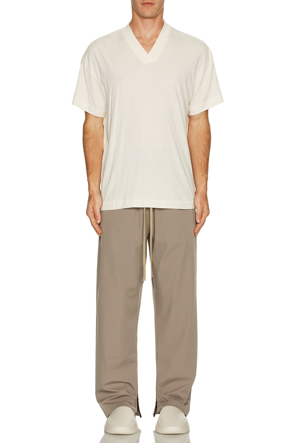 Image 1 of Fear of God ESSENTIALS 3-Pack Essential V-Neck Tee in Shell