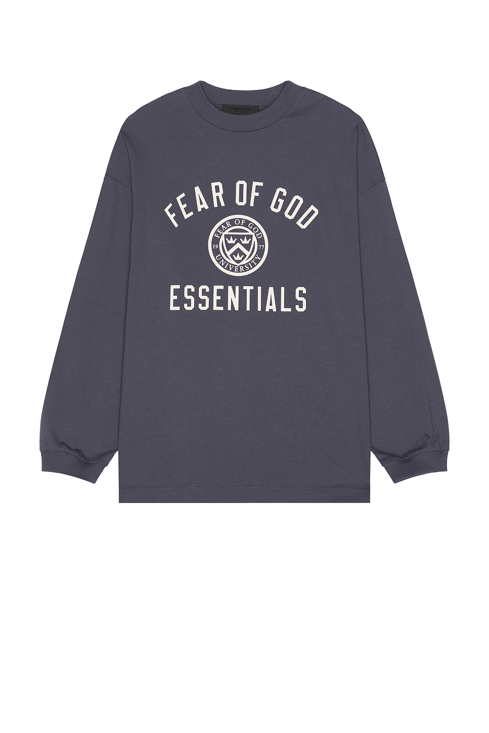 Image 1 of Fear of God ESSENTIALS Jersey Long Sleeve Tee in Marine