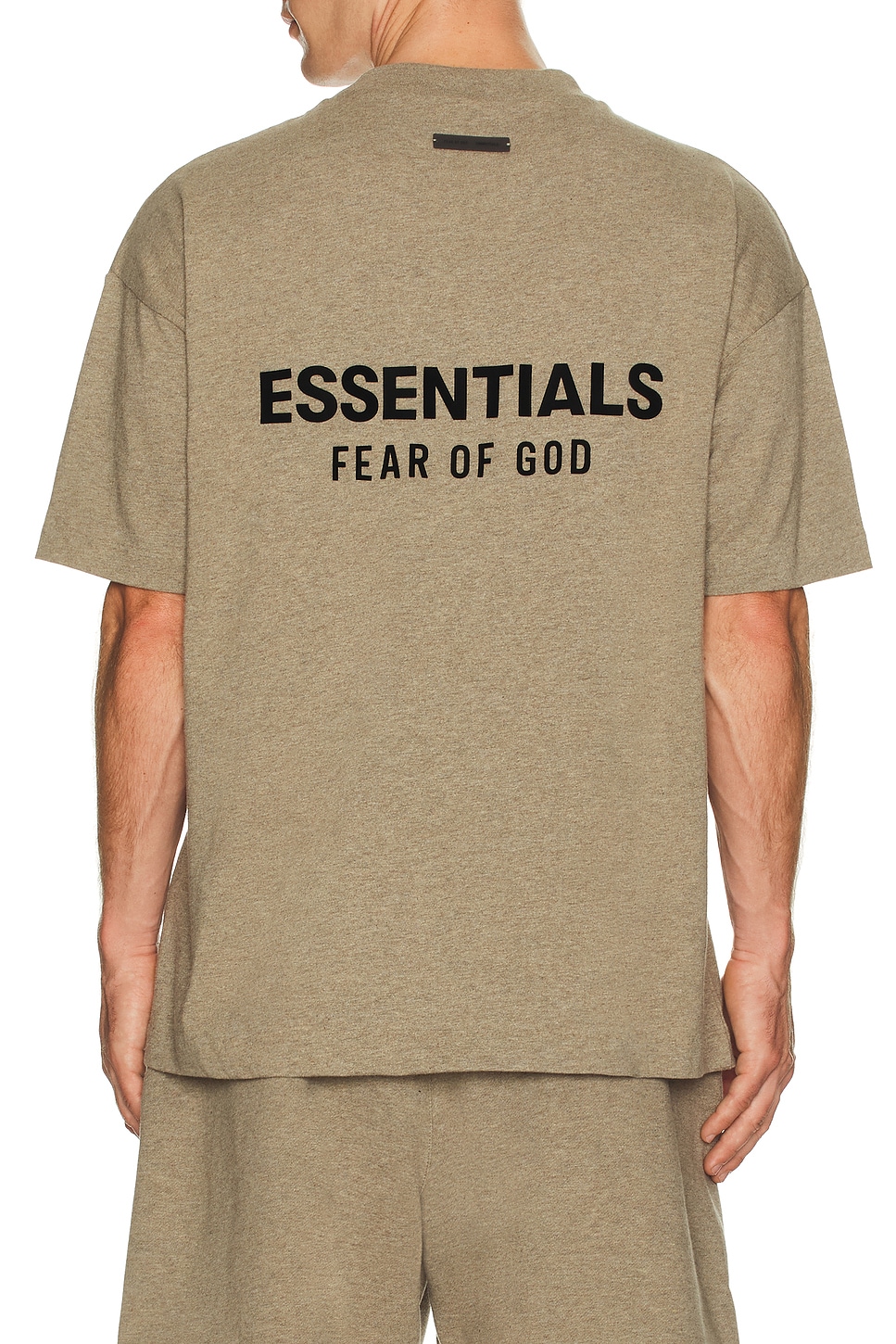 Image 1 of Fear of God ESSENTIALS Jersey Crewneck T-Shirt in Homestead Heather
