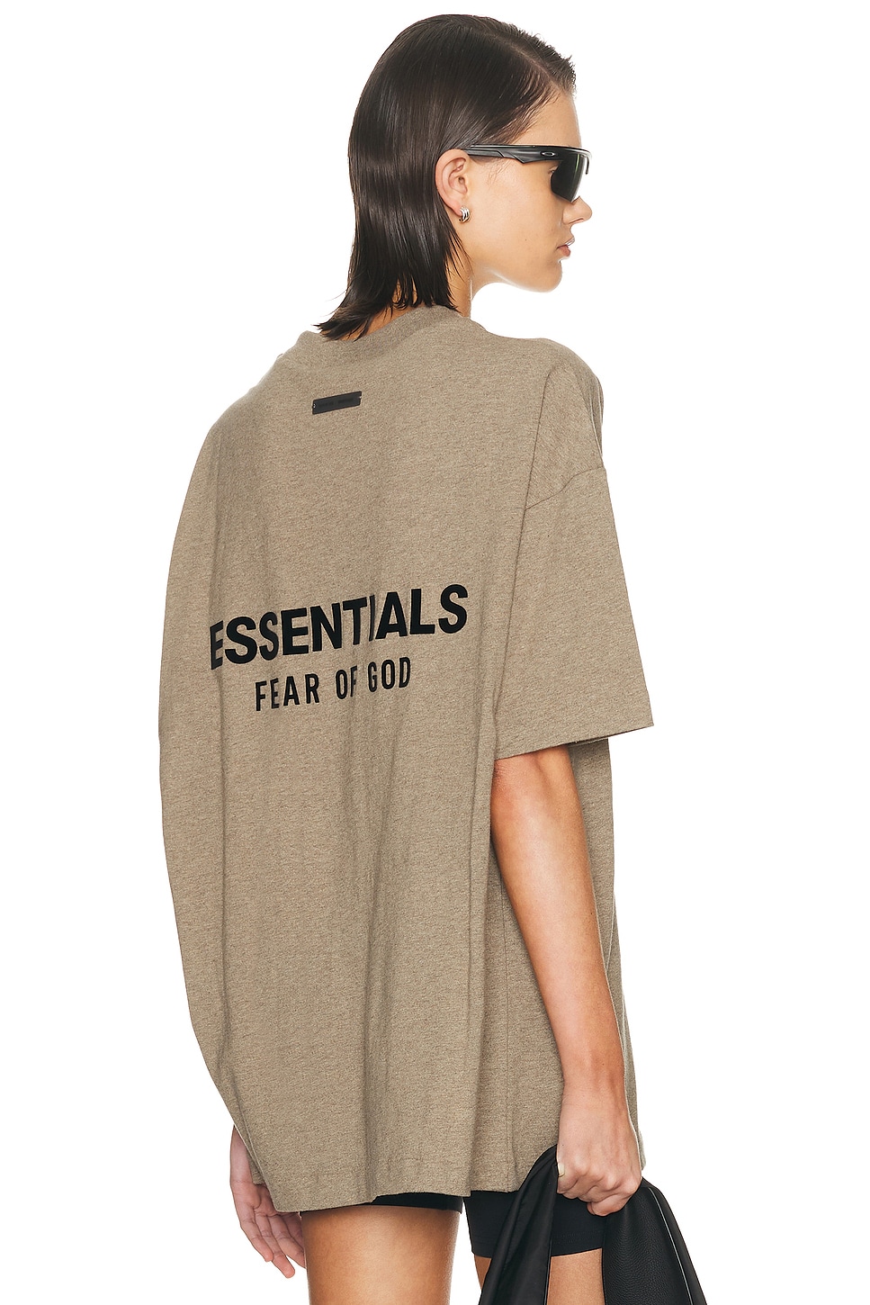 Image 1 of Fear of God ESSENTIALS Jersey Crewneck T-Shirt in Homestead Heather